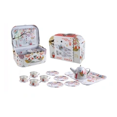15-Piece DIY Tinplate Teapot Toy Set – Happy Kitchen Edition