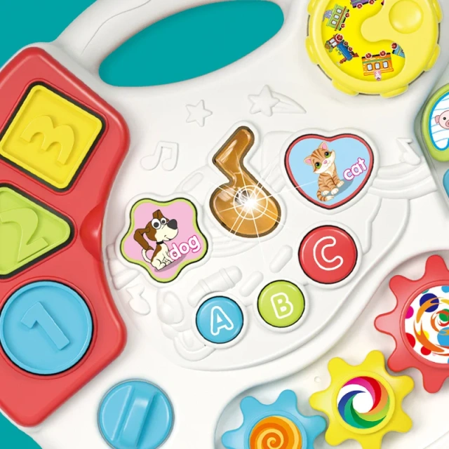 2-in-1 Baby Learning Activity Table with Lights & Sounds – Multifunctional Educational Toy