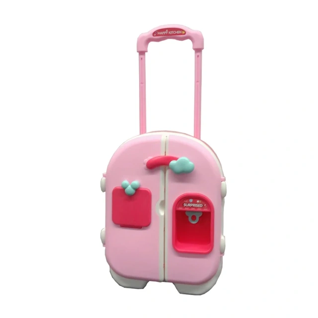 MON.BEST Luggage-Shape Fridge & Kitchen Toy Set – Portable Educational Play House Toy