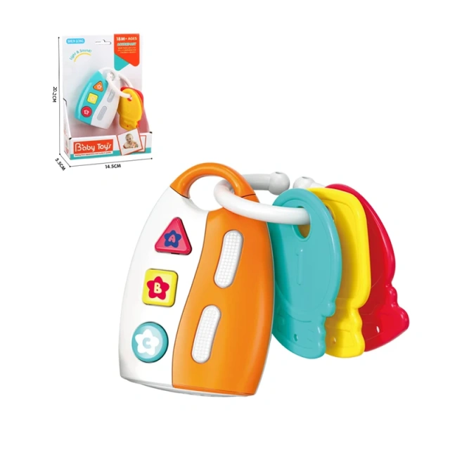 Baby Car Key Alarm Toy – Light & Sound Educational Musical Key Set