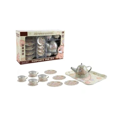 Stainless-Steel Tin-Plating Small Grizzly Bear Tea Set Toys