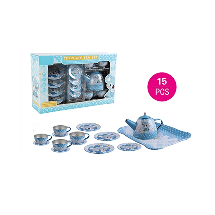 Stainless-Steel Tin-Plating Small Grizzly Bear Tea Set Toys