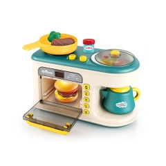 MON.BEST Microwave Breakfast Machine – Realistic B/O Microwave Oven Toy & Pretend Kitchen Set