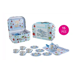 15-Piece DIY Tinplate Teapot Toy Set – Happy Kitchen Edition