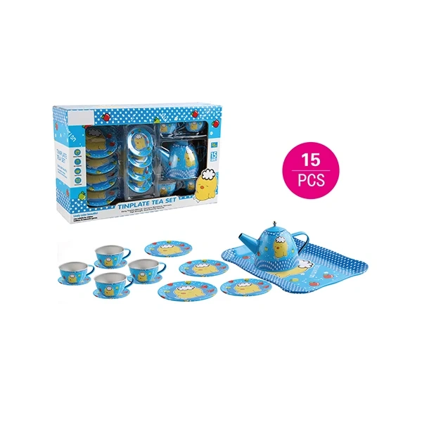 Stainless-Steel Tin-Plating Small Grizzly Bear Tea Set Toys