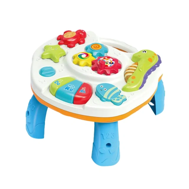 2-in-1 Baby Learning Activity Table with Lights & Sounds – Multifunctional Educational Toy