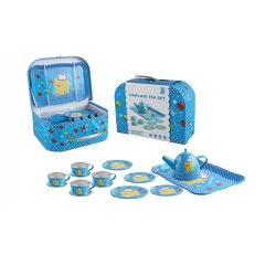 15-Piece DIY Tinplate Teapot Toy Set – Happy Kitchen Edition