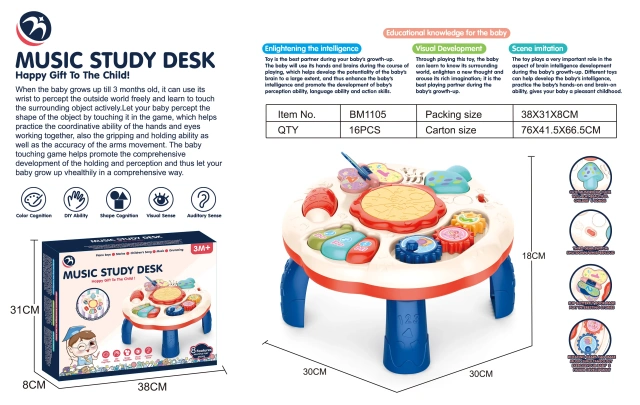 China Hot Sale Baby Toys Table Games Table Toy Baby Music Play Table Toys for Children