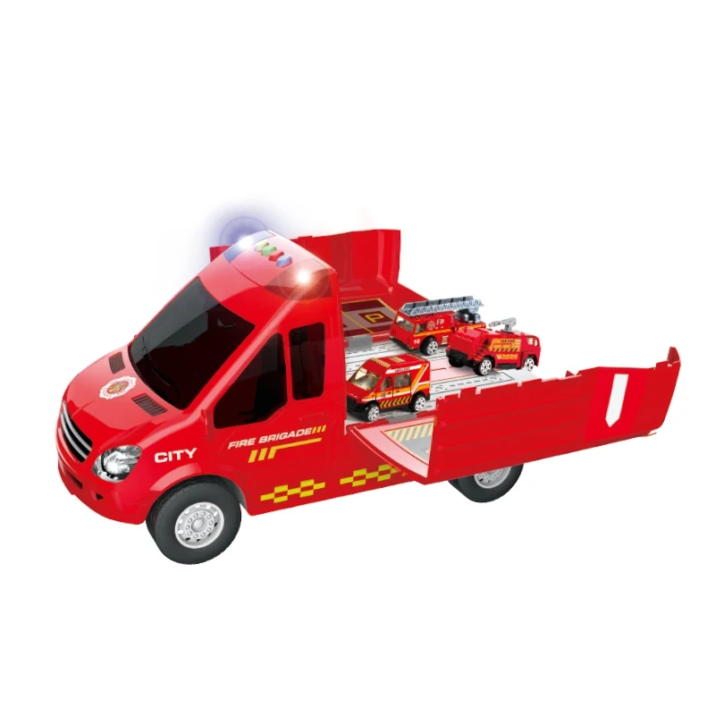 Fire Vehicle Toy Set with Mini Alloy Cars Toy Educational Fire Toy Set