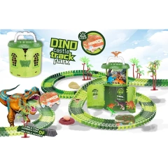 183PCS DIY Assembly Dinosaur Track Toy Set with Light Plastic Educational Track Toys for Children