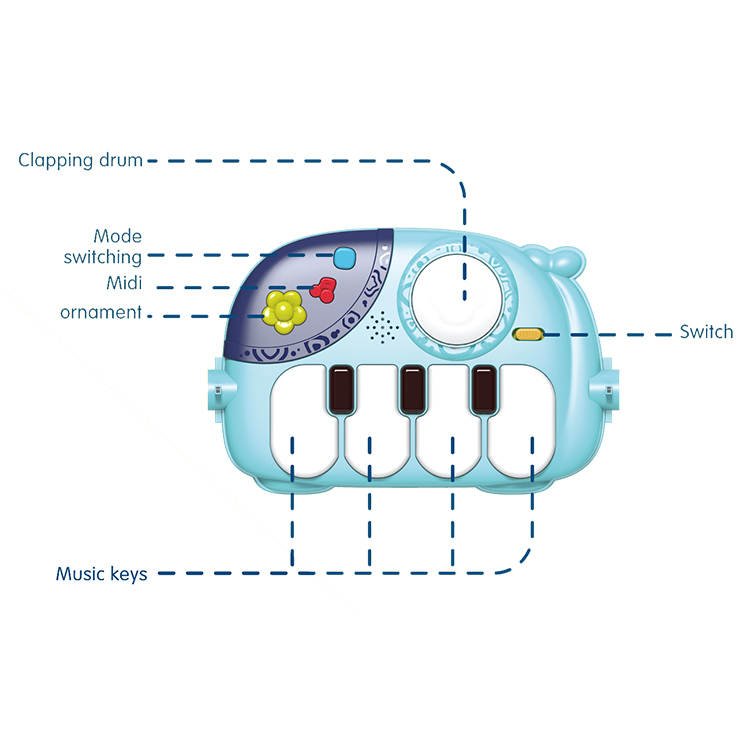 2 in 1 Design Baby Walker Toy Set Plastic Baby Gym Toys Educational Baby Toy Set with Light and Sound
