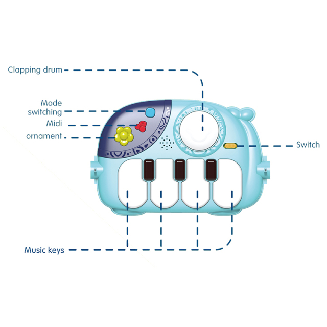 2 in 1 Design Baby Walker Toy Set Plastic Baby Gym Toys Educational Baby Toy Set with Light and Sound