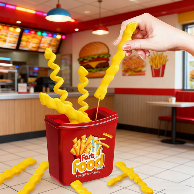 Kids Flying French Fries Family Board Game Set - Educational Toys for Children Ages 5-7