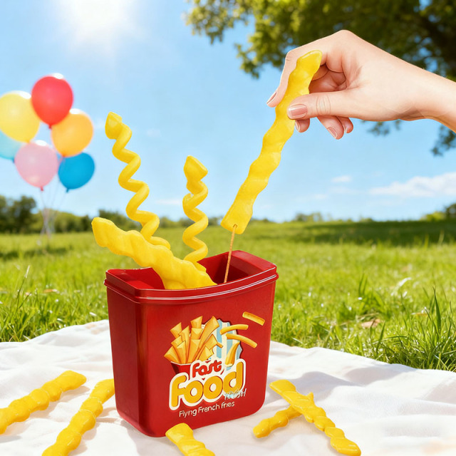 Kids Flying French Fries Family Board Game Set - Educational Toys for Children Ages 5-7