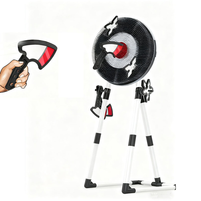 Kid Toy Axe-Throwing Game Set with Plastic Darts & Dartboard Target