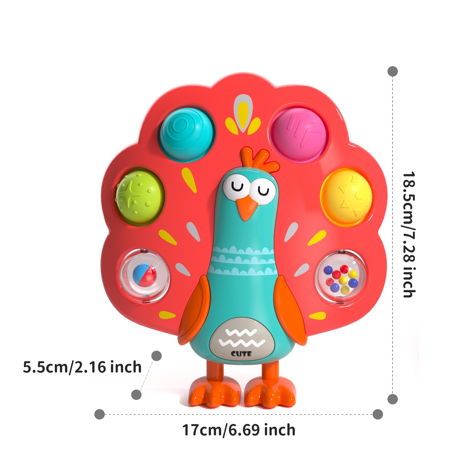 Baby Bubble Pop & Bite Fine-Motor Fun Toy Set