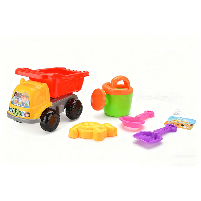 Large 5-piece Engineering Car Beach Toy for Kids Ages 5-7 Unisex Playing in Water and Sand