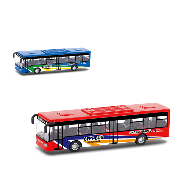 Die-Cast Pull-Back Mini Bus – Metal Educational Car Toy for Toddlers