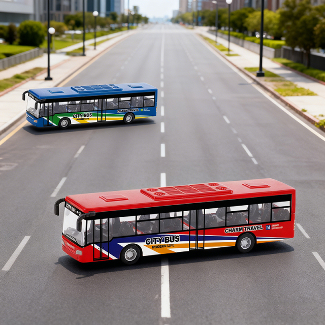 Die-Cast Pull-Back Mini Bus – Metal Educational Car Toy for Toddlers