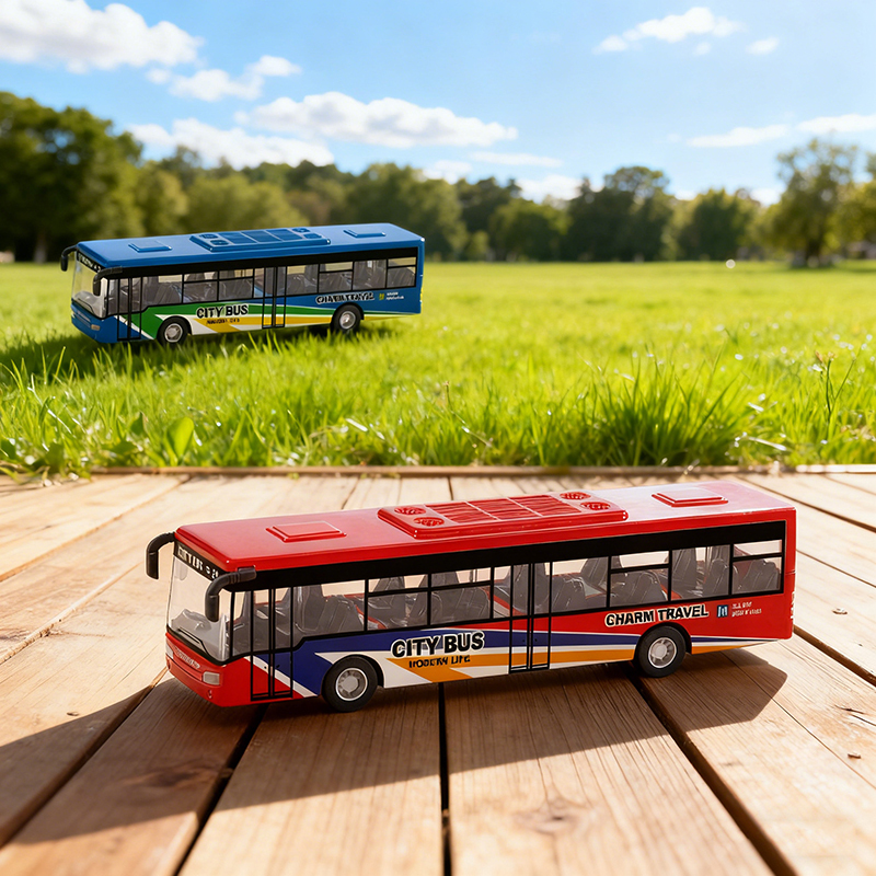 Die-Cast Pull-Back Mini Bus – Metal Educational Car Toy for Toddlers