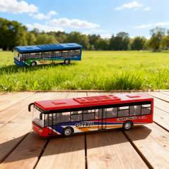 Die-Cast Pull-Back Mini Bus – Metal Educational Car Toy for Toddlers