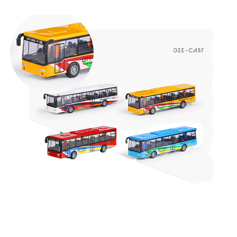Die-Cast Pull-Back Mini Bus – Metal Educational Car Toy for Toddlers