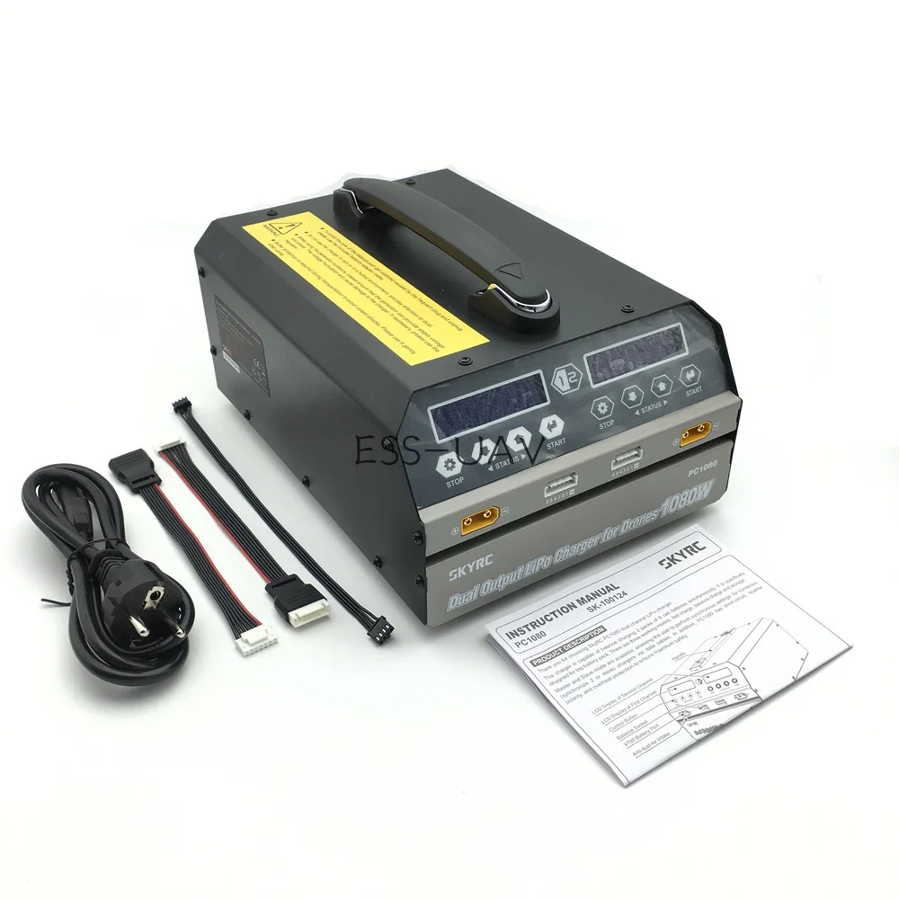SKYRC PC1080 Dual Channel Charger 1080W 20A ,Charge Lithium Battery For Plant Protection UAV Drone,PC 1080,PC-1080,One Piece