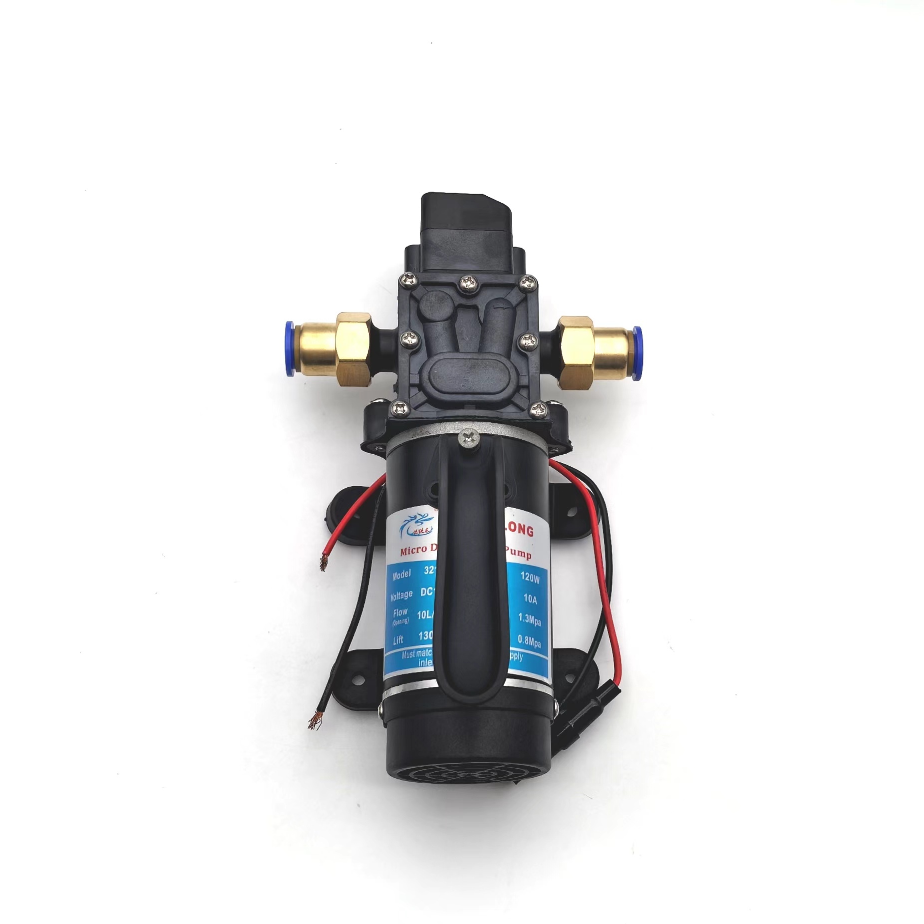 10L DC 12V 120W Brushed Water Pump Micro Electric Diaphragm for Agriculture Drone Spraying Trees Washing Car