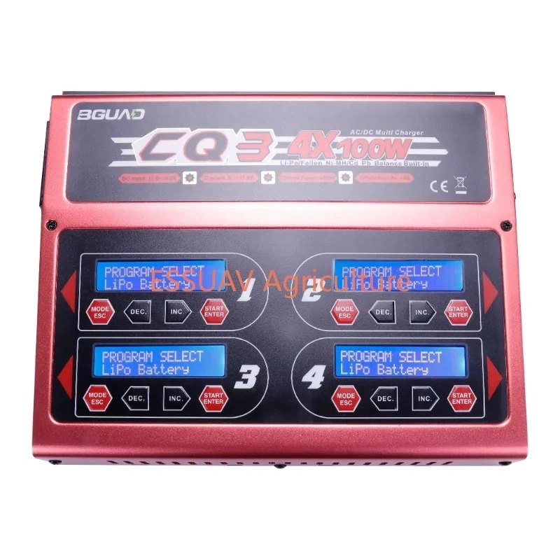 EV-PEAK CQ3 100W 10A 1- 6S Li-po LiHV Battery 4 Channels Balance Charger