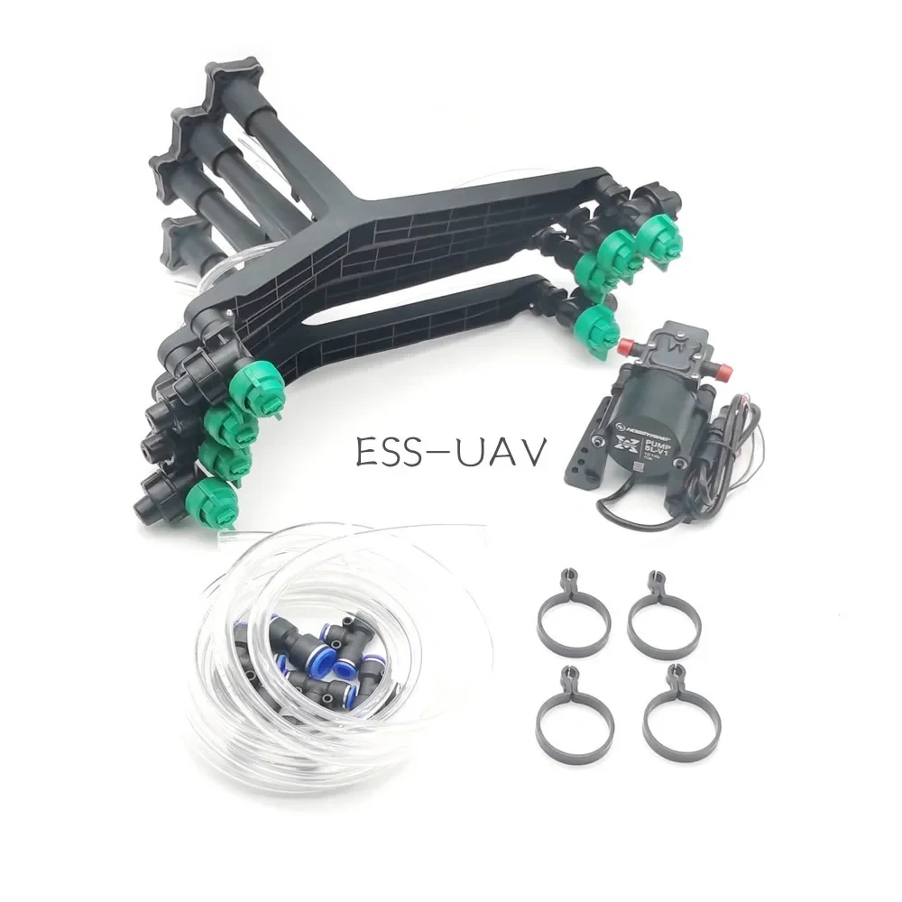 ESSUAV Y Shape Extend 8mm Fan 110 Degree Nozzle Sprinkler Hobbywing 5L 8L Brushless Pump System for EFT Agriculture Spray Frame