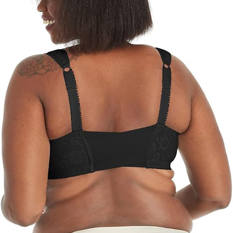 定制LOGO高品质加大码刺绣文胸内衣露背性感柔软女式内衣文胸