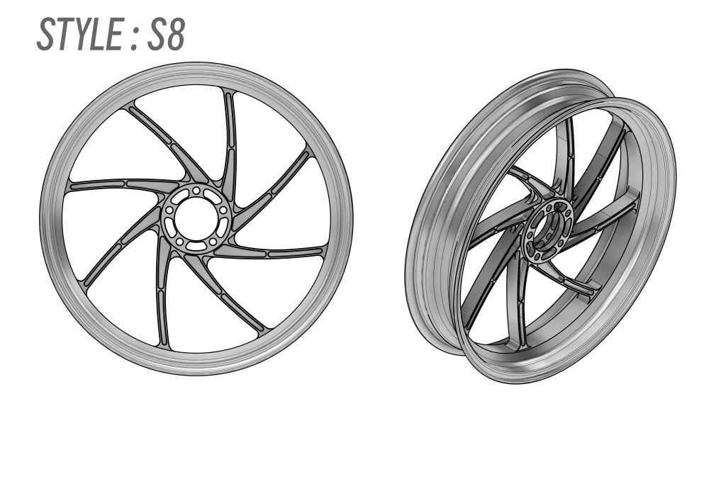 TRIUMPH SPEED TRIPLE 1200RS / 1200RR  light weight aluminum forged wheel rim