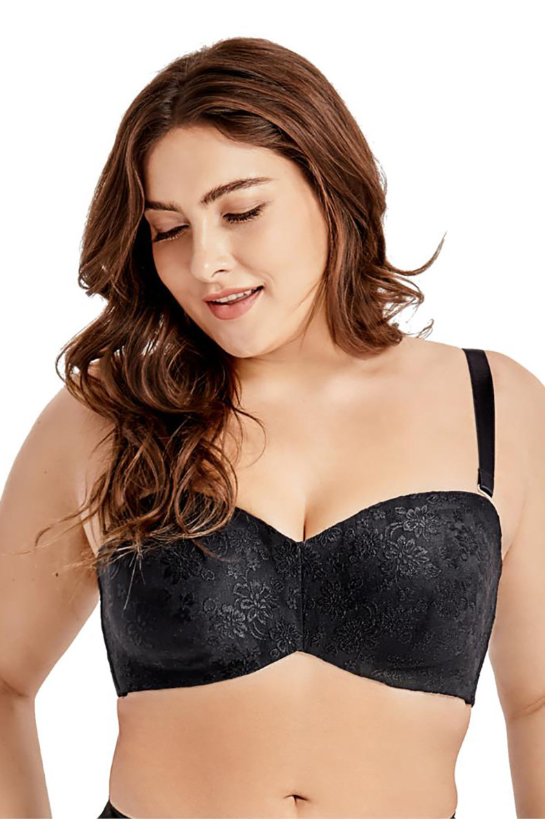 Adjustable Removable Double Shoulder Straps For Women Bra Plus Size Underwear For Fat Women Push Up Bra