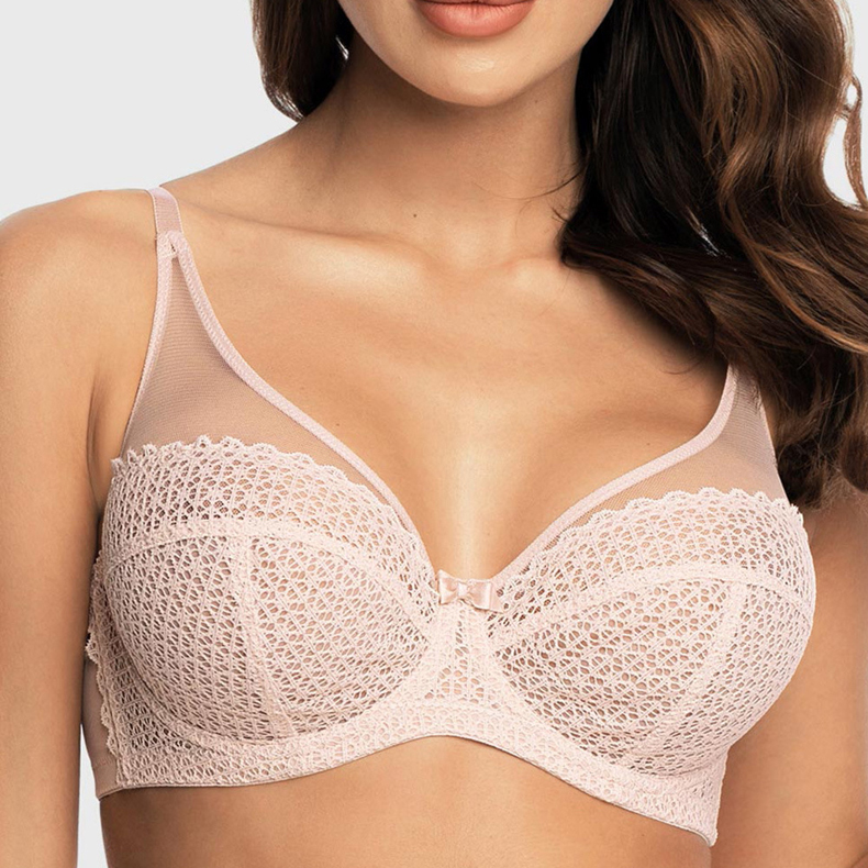 High Quality Floral Lace Mesh Erotic Plus Size Women's Underwear Custom Lingerie Sexy Bra & Brief Sets