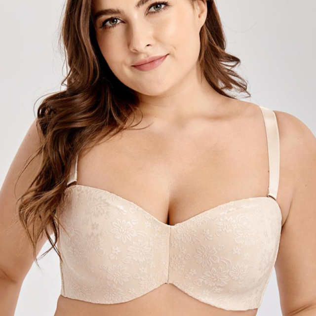 Adjustable Removable Double Shoulder Straps For Women Bra Plus Size Underwear For Fat Women Push Up Bra