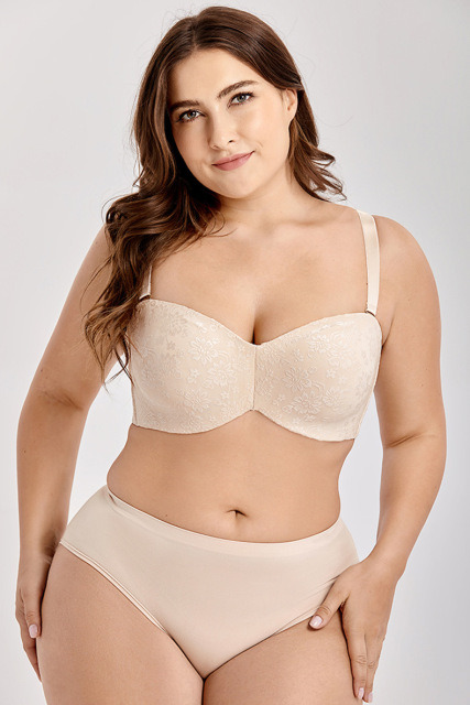 Adjustable Removable Double Shoulder Straps For Women Bra Plus Size Underwear For Fat Women Push Up Bra