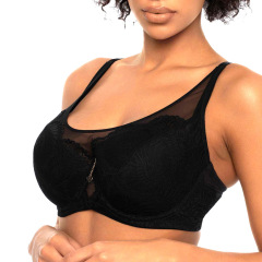 Custom Logo High Quality Women Bras Lace Comfort Large Cup Plus Size Women's Push Up Underwear