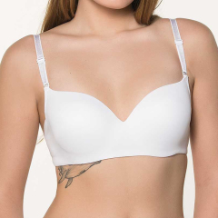 Plus Size Lingerie Women Beautiful Back Breathable Wire Free Soft Push Up Women Bra