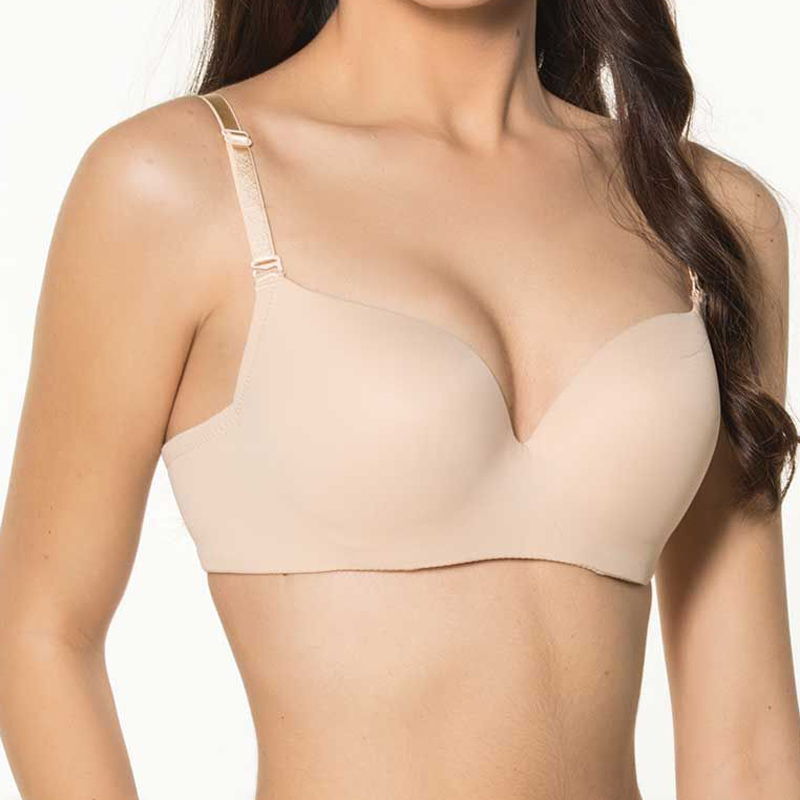 Plus Size Lingerie Women Beautiful Back Breathable Wire Free Soft Push Up Women Bra