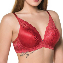 Custom New Design New Embroidery Sexy Lingerie Women Bralette Lace Push Up Bra Garters