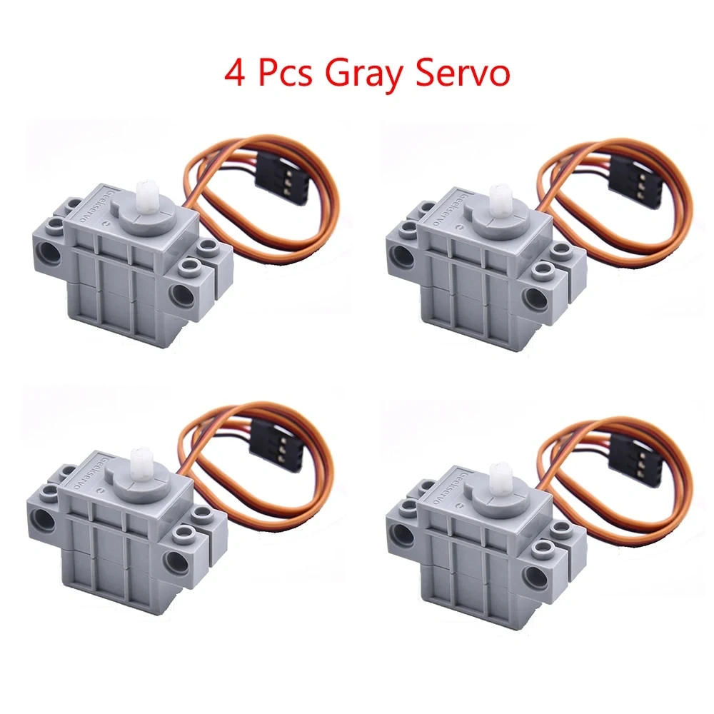 Kidsbits Gray Orange Geek Servos Rotable Servo With Wire Compatible With LEGO For Programmable DIY Kit Electronic Smart Car