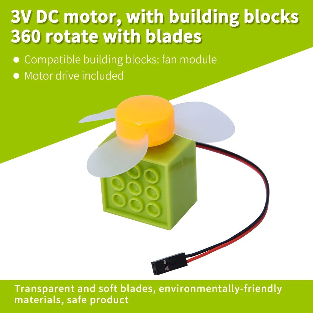 kidsbits Version 2 Programmable 2KG 360 Degree Grey Green Servo&Red Blue Motor Compatible With LEGO Building Blocks Projects
