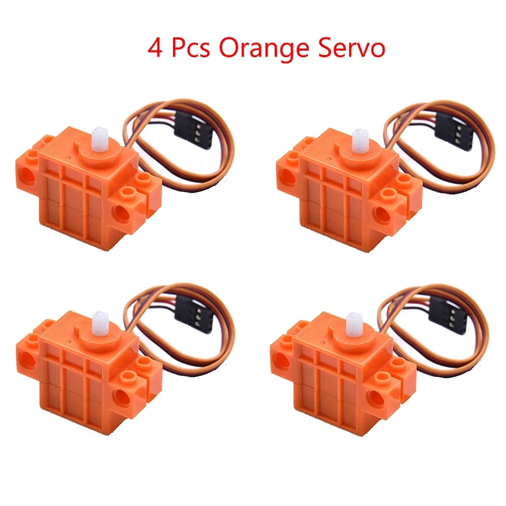 Kidsbits Gray Orange Geek Servos Rotable Servo With Wire Compatible With LEGO For Programmable DIY Kit Electronic Smart Car