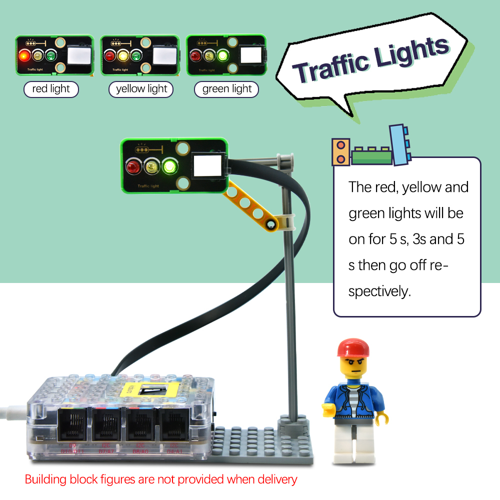 Kidsbits Intelligent Traffic System Kit For Arduino For Scratch Graphtical Programming &STEM Education DIY Kit  Compatible Lego