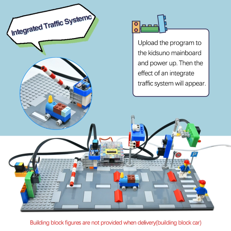 Kidsbits Intelligent Traffic System Kit For Arduino For Scratch Graphtical Programming &STEM Education DIY Kit  Compatible Lego