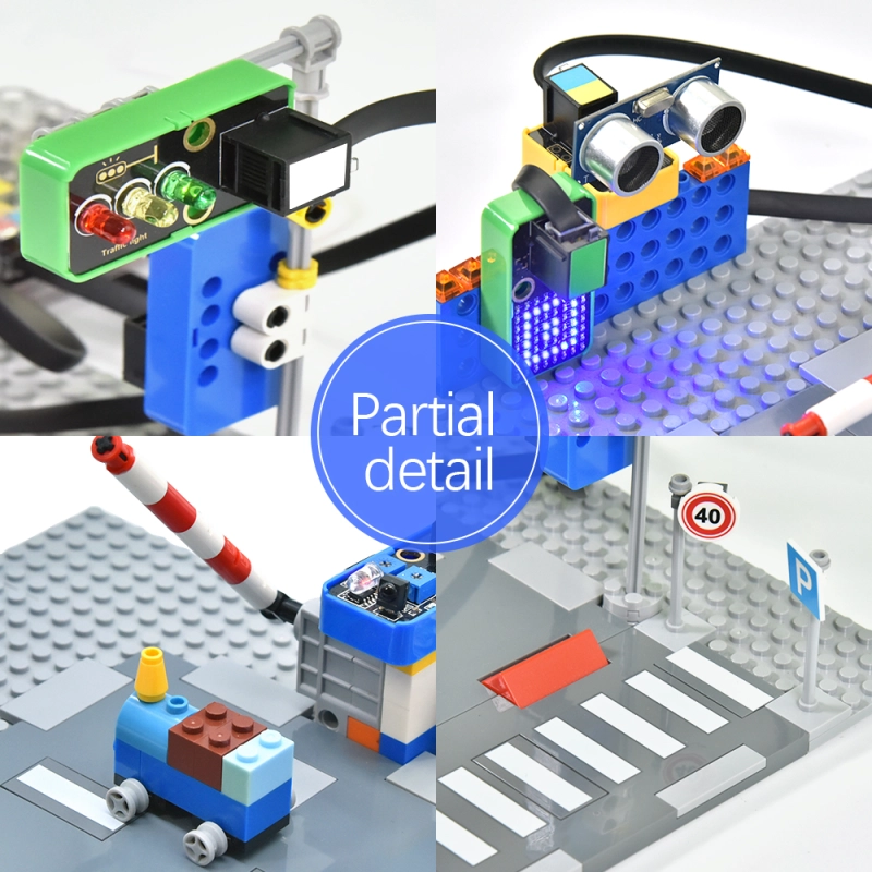 Kidsbits Intelligent Traffic System Kit For Arduino For Scratch Graphtical Programming &STEM Education DIY Kit  Compatible Lego