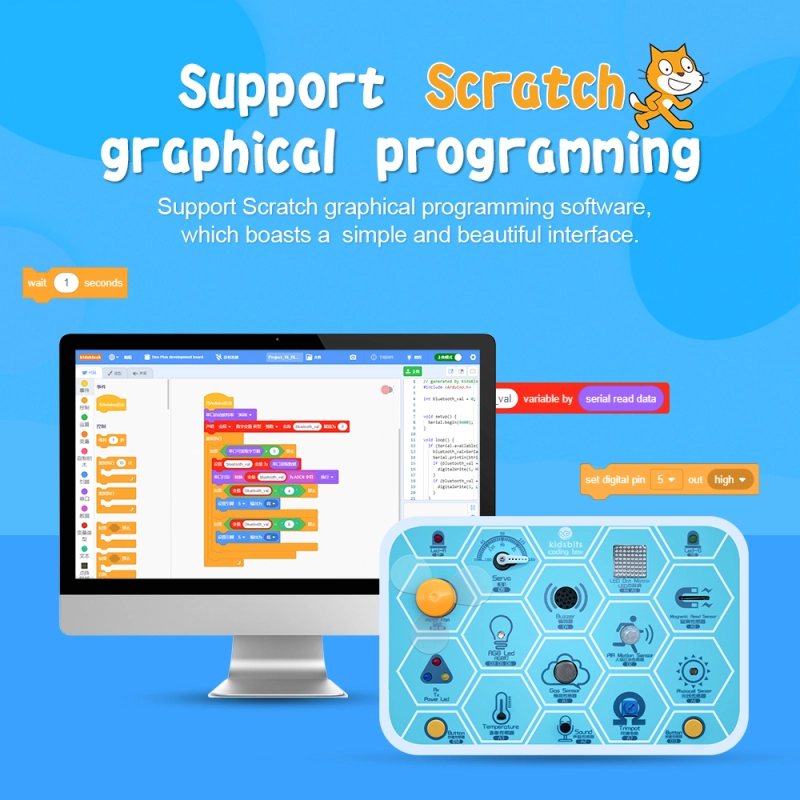 Kidsbits Multi-purpose Coding Box V1.0 Starter Kit  for Arudino STEM  Maker Education