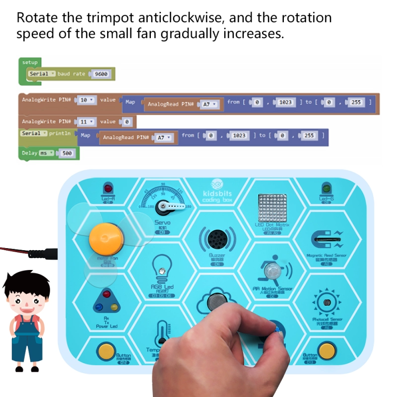 Kidsbits Multi-purpose Coding Box V1.0 Starter Kit  for Arudino STEM  Maker Education