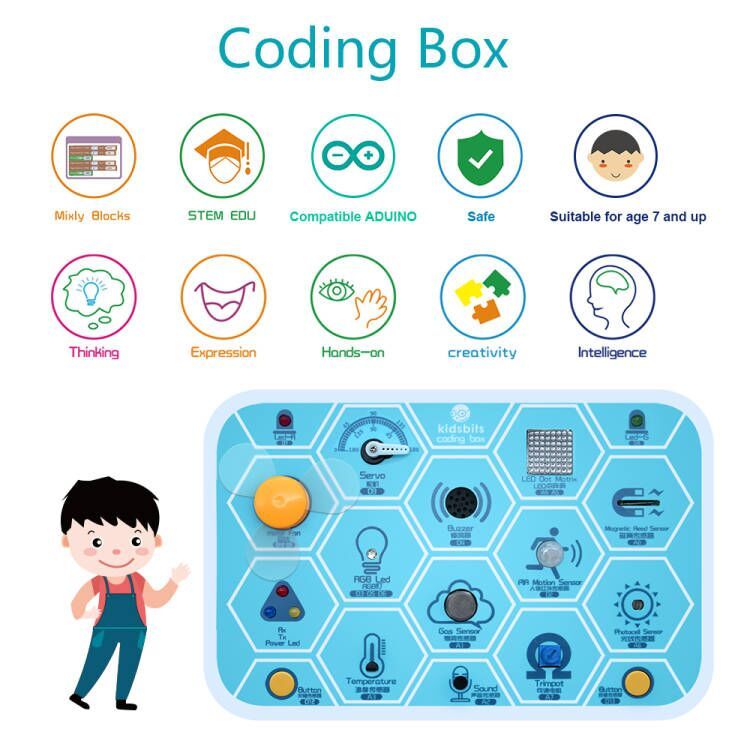 Kidsbits Multi-purpose Coding Box V1.0 Starter Kit  for Arudino STEM  Maker Education