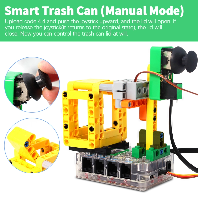 Kidsbits STEM Electronic DIY Pack Building Blocks Smart Binsite Sensor Kit For Arduino ESP32 Python Language Compatible Lego